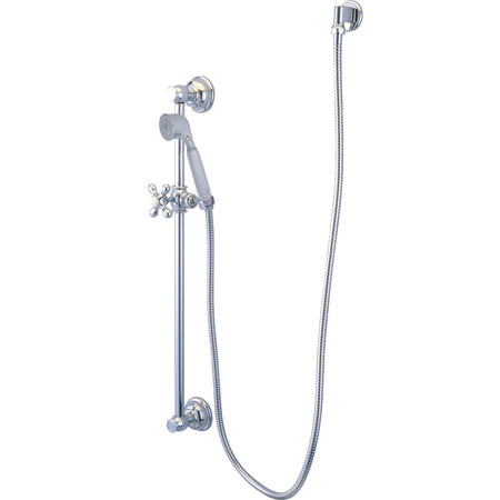 KINGSTON BRASS Shower Combo, Polished Chrome, Wall Mount KAK3321W1